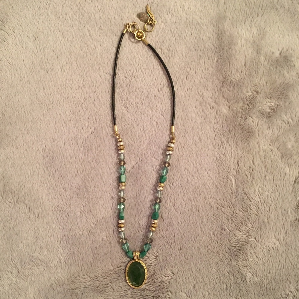 Green and Gold Necklace